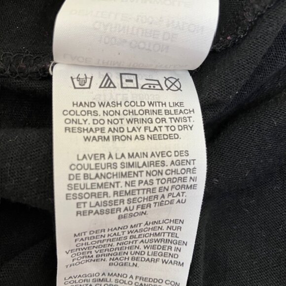 J. Crew Short Sleeve Black Tee with lace hem Size XS - Picture 5 of 7